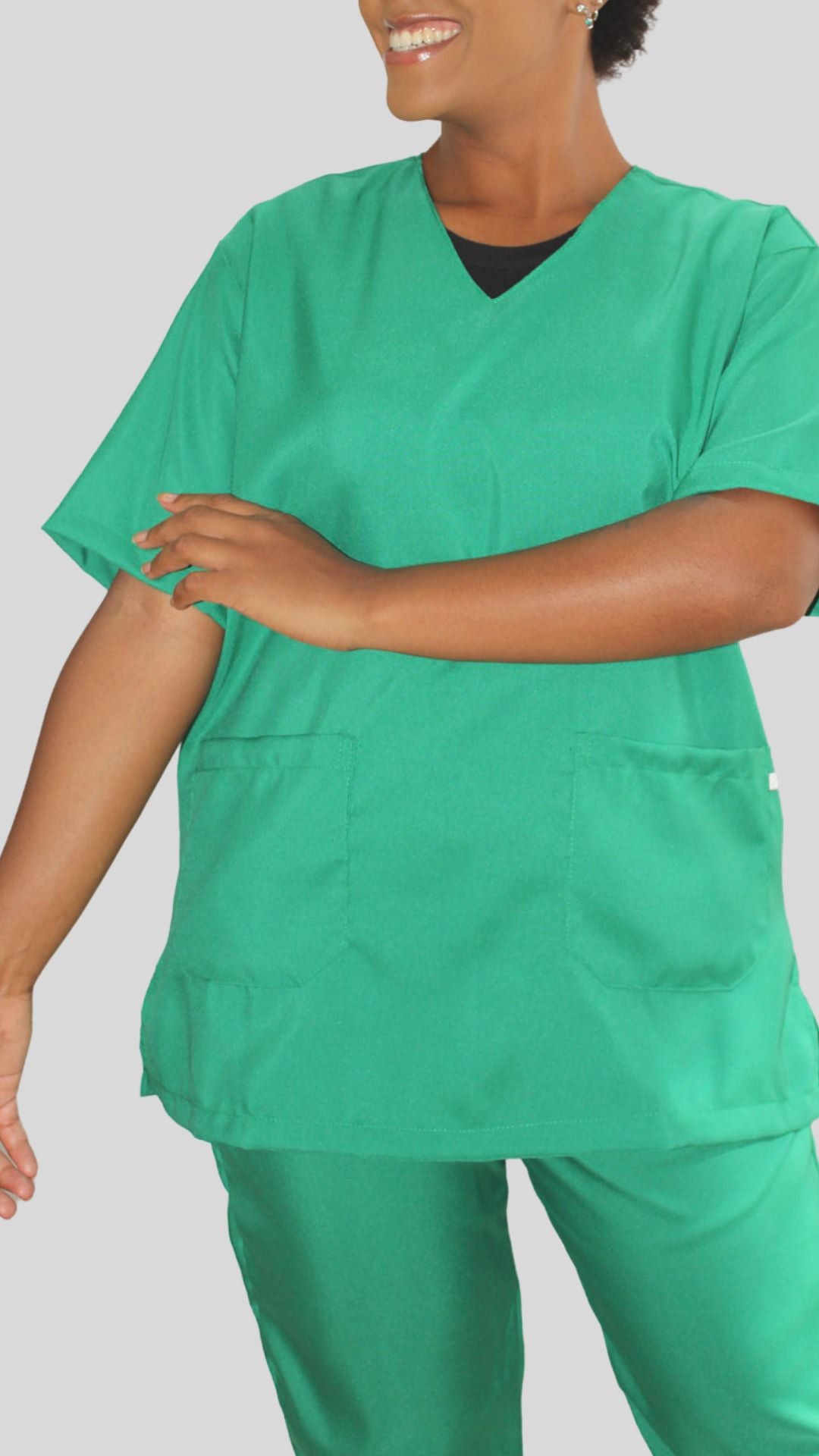 Scrub Unissex- Conjunto privativo basic- Verde Escuro- Decote V