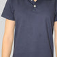 Camiseta Polo Feminina- Marinho