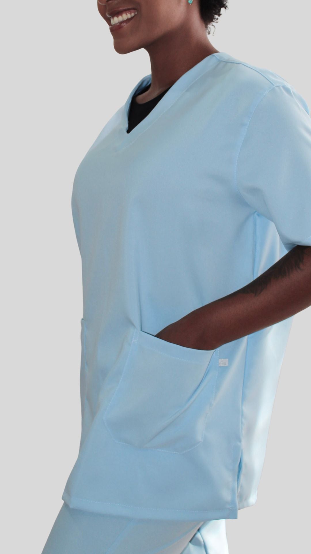 Scrub Feminino- Conjunto privativo basic- Azul bebê