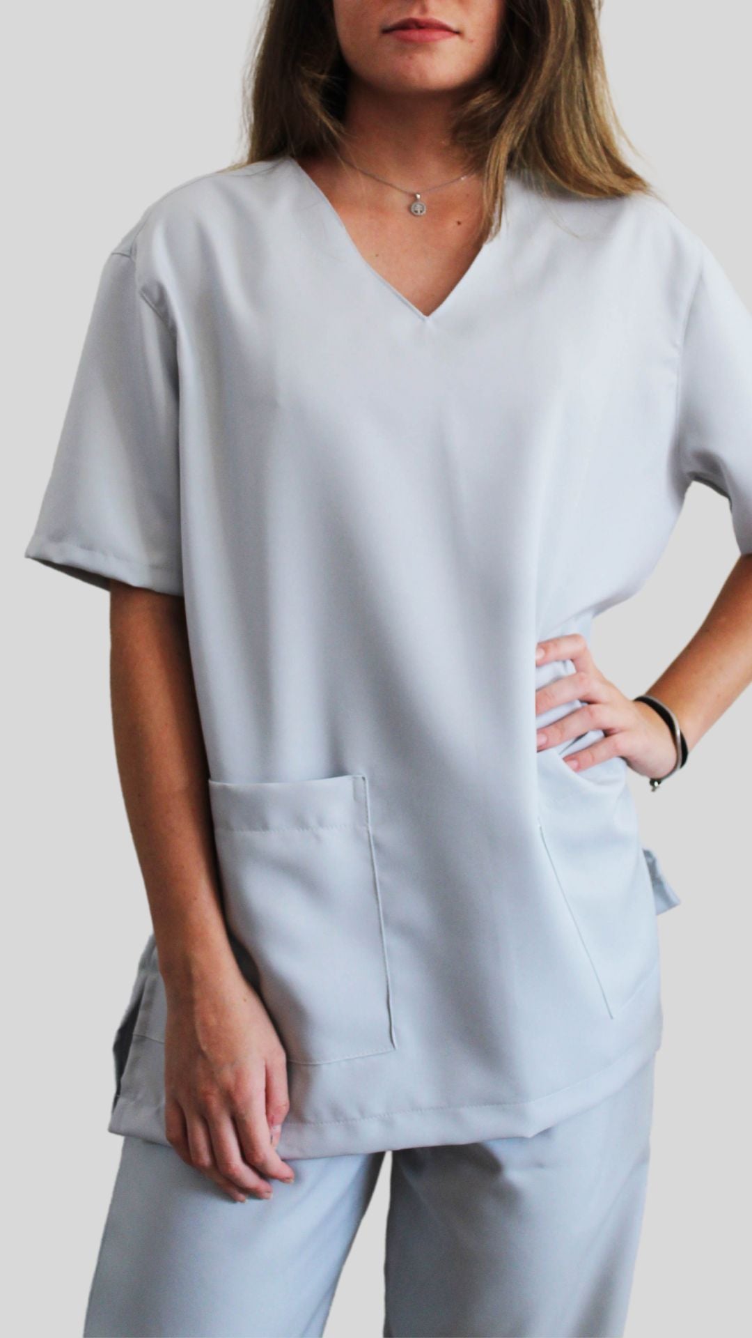 Scrub Unissex- Conjunto privativo- basic- Cinza