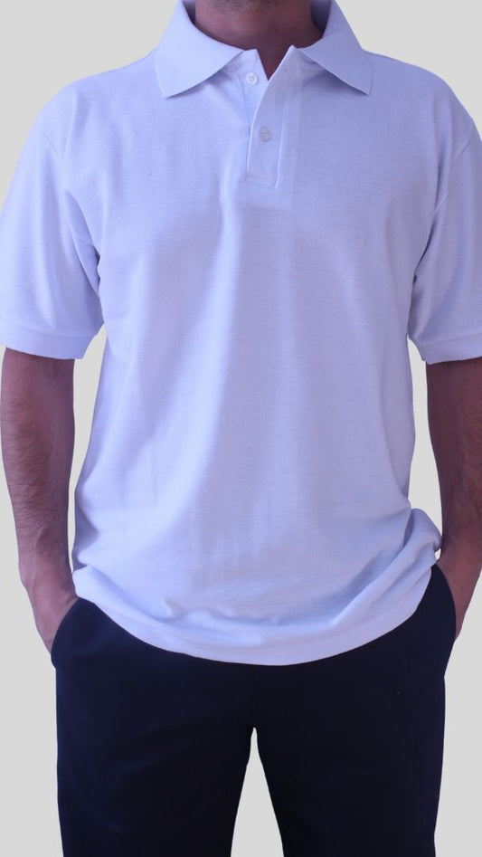 Camiseta Polo Unissex- Branca
