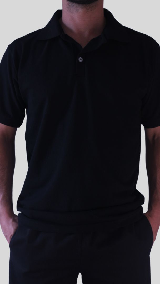 Camiseta Polo Unissex- Preta