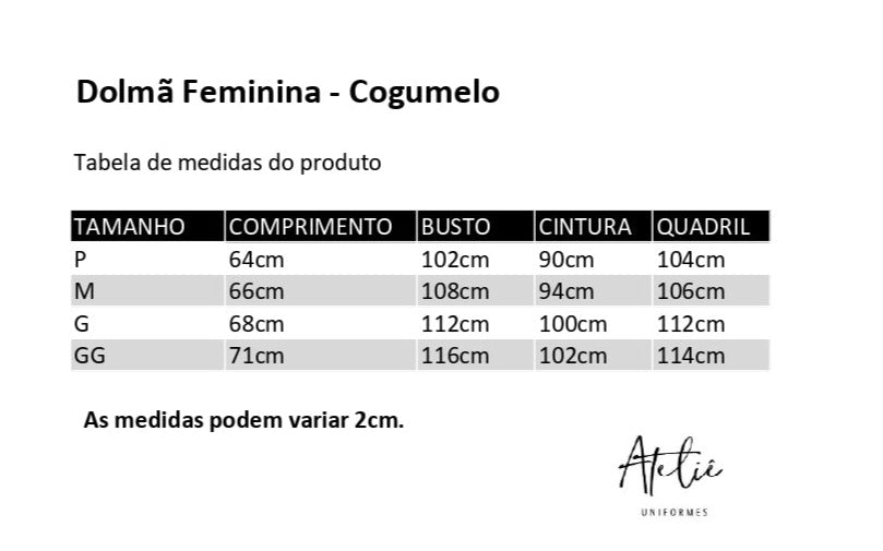 Dolmã Feminina Cogumelo -Branca