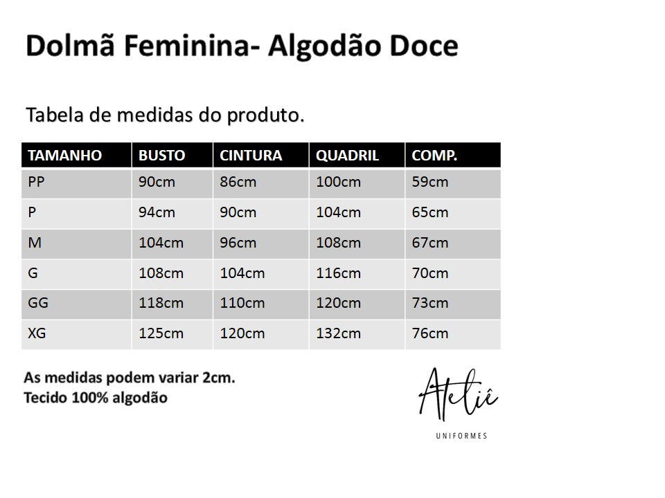 Dolmã Feminina Branca- Algodão doce.